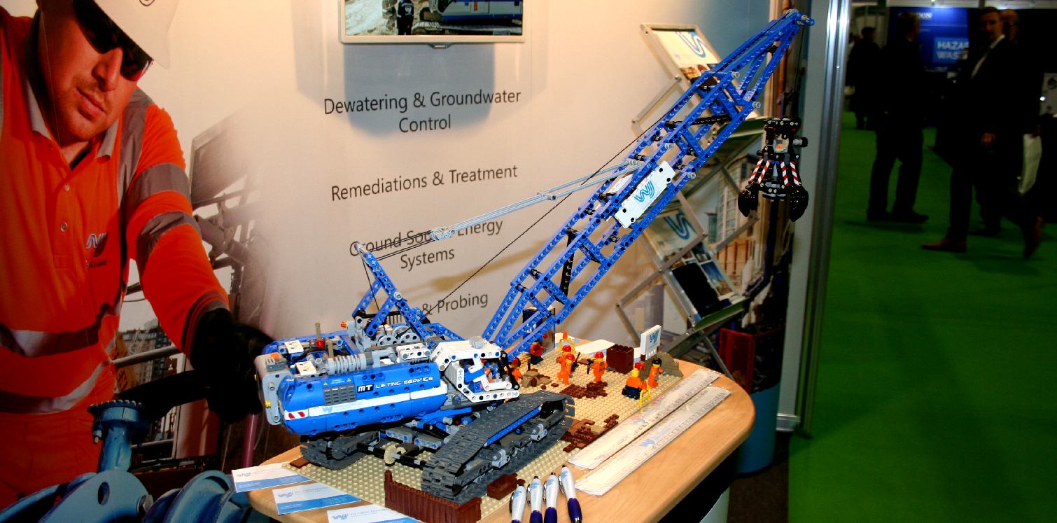 W J Groundwater model crane made of Lego technical