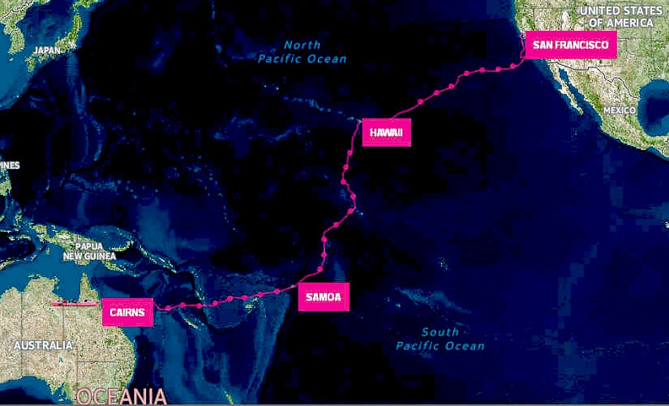 Map of the Pacific Ocean
