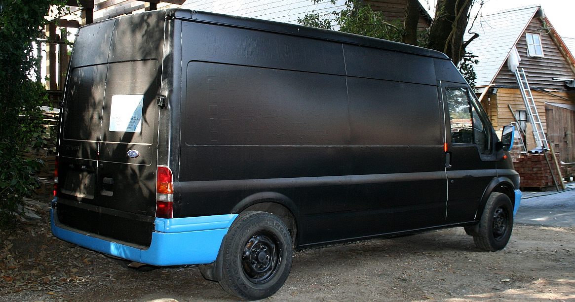 Ford Transit van wind turbine test rig