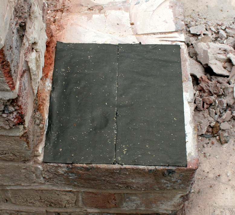 Support post damp proof membrane