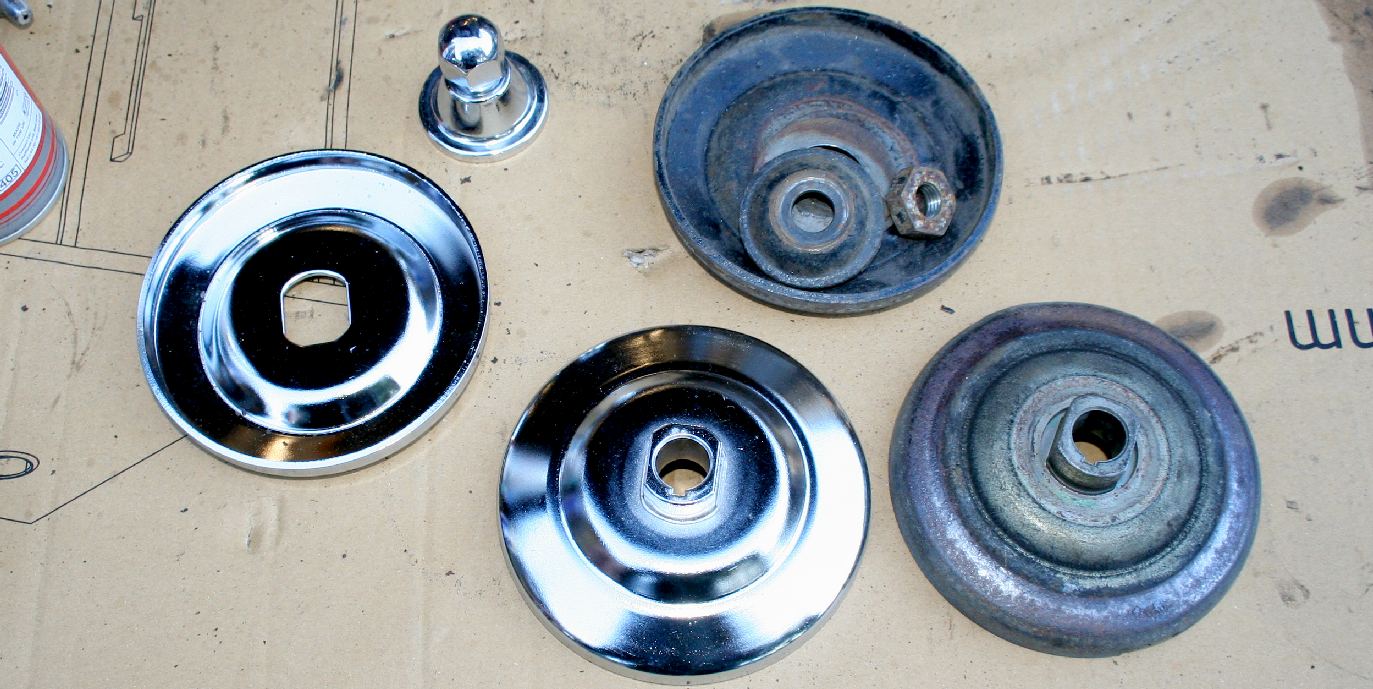 Chrome plated alternator pulley wheel