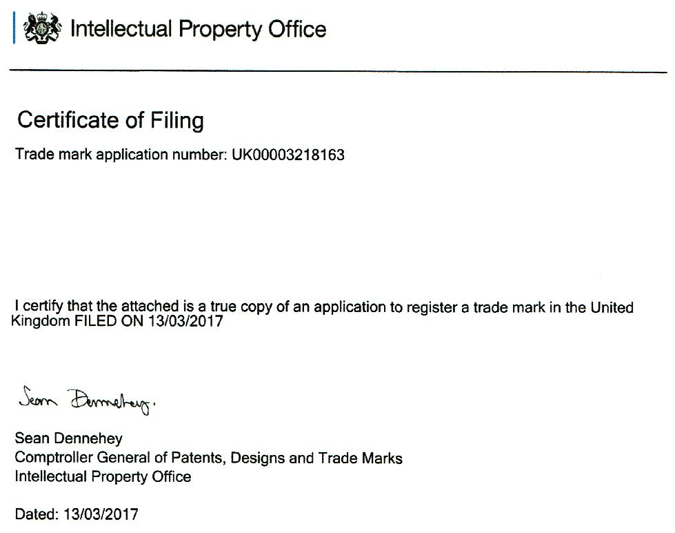 Certificate of Filing for RiverVax coastal and inland waterway cleaning vessels