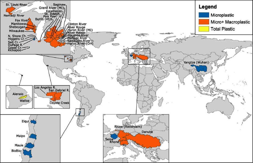 Christian Schmidt map of the world showing river pollution concentrations