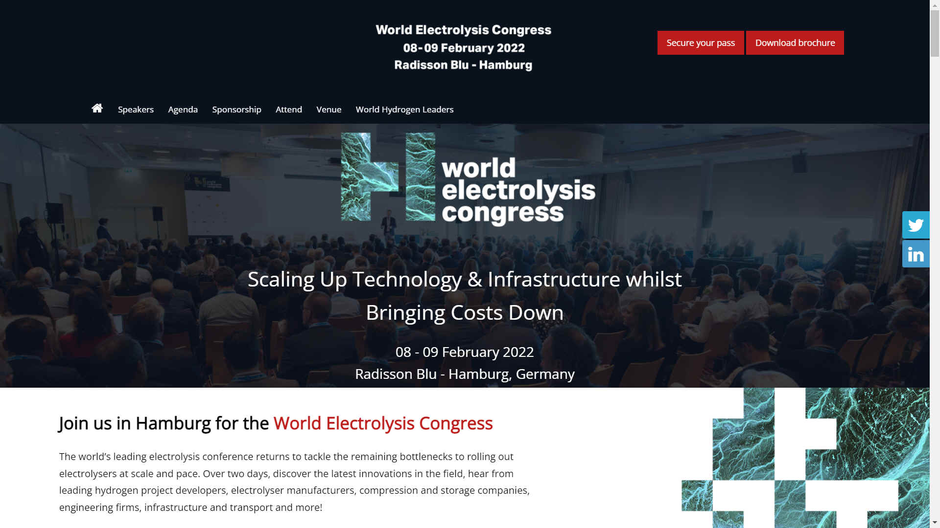 Electrolysis Congress, Hamburg 8th March 2022