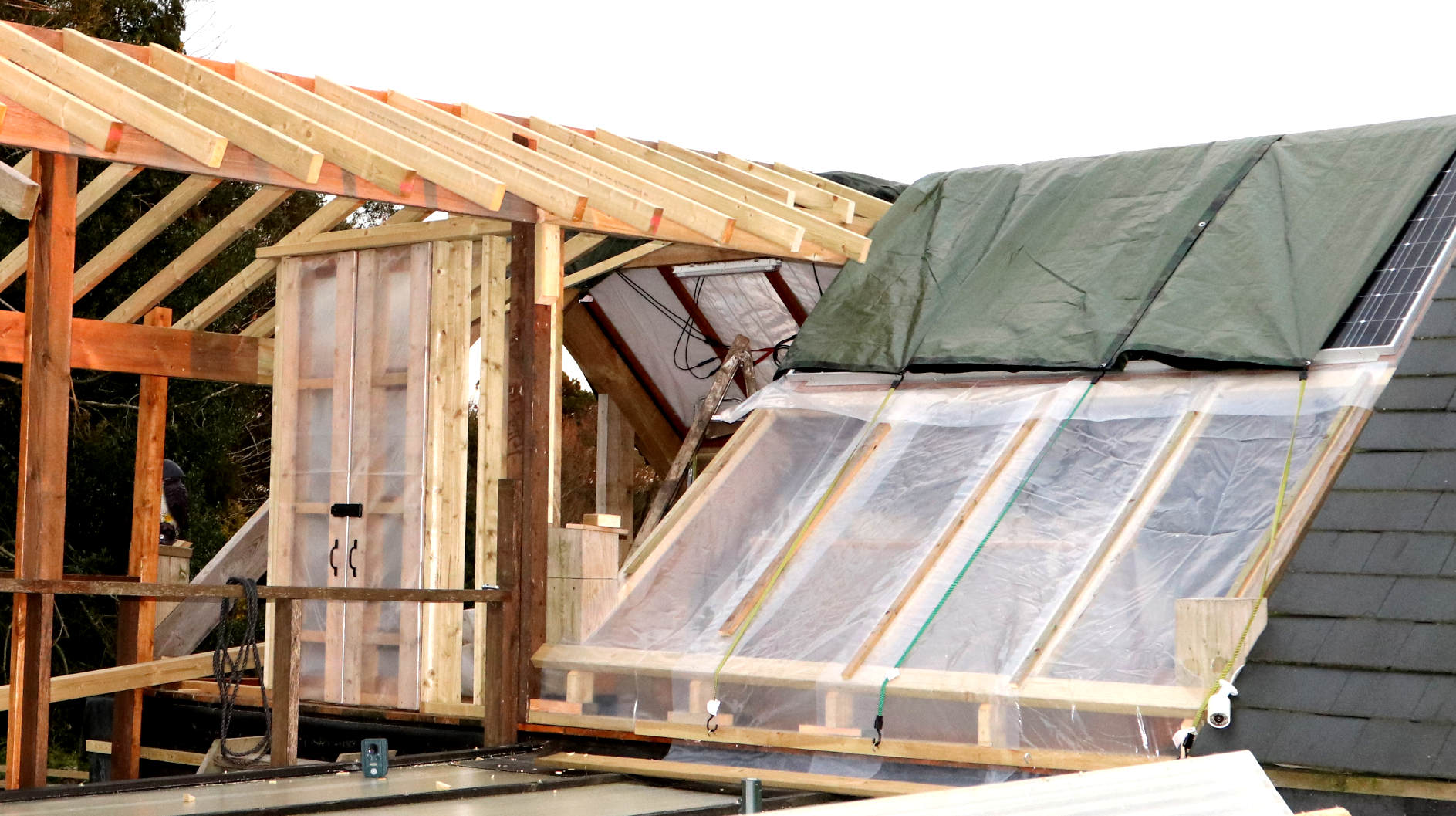 Northern entrance to solar conservatory